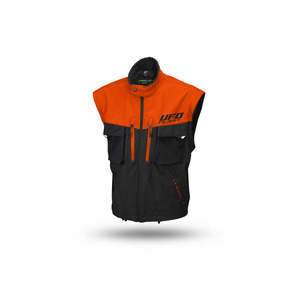 Giacca TAIGA Enduro per moto da corsa nero/arancione con maniche staccabili e preparazione di protezione - Product Image 4