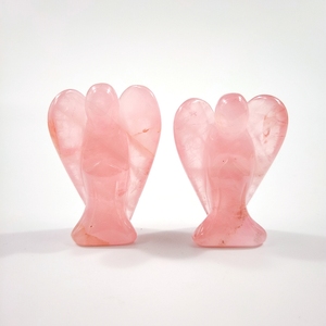 Feng shui-GEMA vívida para tallar animales, Ángel de cuarzo rosa - Product Image 4