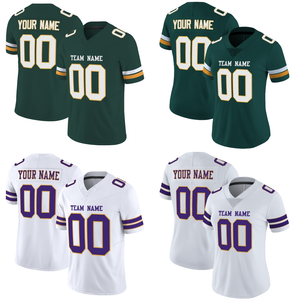 Maßgefertigtes Hochwertiges Atmungsaktives 100% Polyester Besticktes Fußballtrikot Grün-Weiß Vereins-Trikot Genähtes Team-Outfit für Männer Frauen Jugendliche - Product Image 1