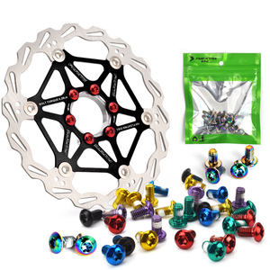 12 tornillos para rotores de freno de <span class=keywords><strong>disco</strong></span> M5x10mm, tornillos de fijación de <span class=keywords><strong>disco</strong></span> Torx T25 para bicicletas de montaña y bicicletas de <span class=keywords><strong>carretera</strong></span> - Product Image 4
