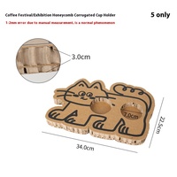 Support de présentation pour gobelets à café jetables en carton ondulé simple paroi Limonpack, pour café, 10 cm de diamètre