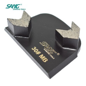 SANG Bloc de ponçage diamanté de qualité supérieure à double segment en forme de flèche, à liaison métallique, très demandé pour sols en béton - Product Image 2