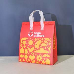 Eco-Friendly Custom Logo Thermal <b>Cooler</b> <b>Bag</b> Recyclable Non-Woven Insulated <b>Lunch</b> Take-Away for Sandwich Cake Bread Picnic Food - Product Image 4