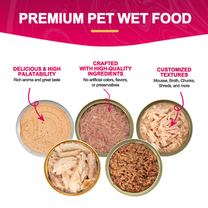 Rastreabilidade da Origem: Serviço Completo de Alimentos Úmidos para Cães em Lata, Mousse de Alto Teor Proteico com Pedaços em Caldo, Atacado - Product Image 2