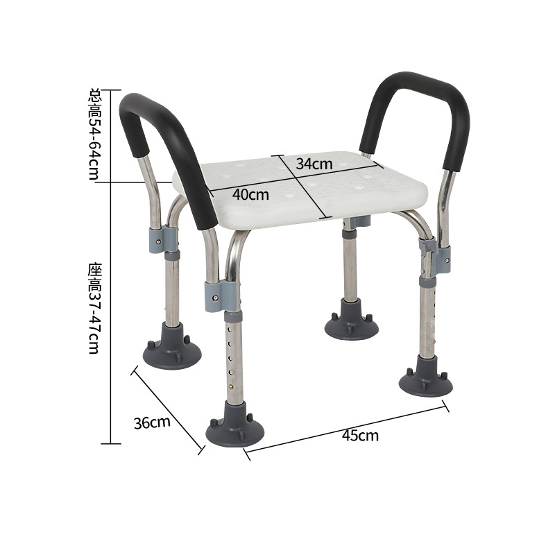 Acero inoxidable blanco con ventosas y sin respaldo.