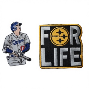 Parche Bordado en 3D de Lona Ecológica de PVC con Diseño del Número de Jugador de Fútbol Americano de los Dodgers de Los Ángeles para Ropa y Prendas - Product Image 1