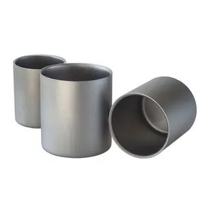 Cup Kamping Titanium Anti Panas, Peralatan Luar Ruangan Mendaki Berkemah, Ringan Menerima Logo Disesuaikan Kotak Warna CN;ZHE