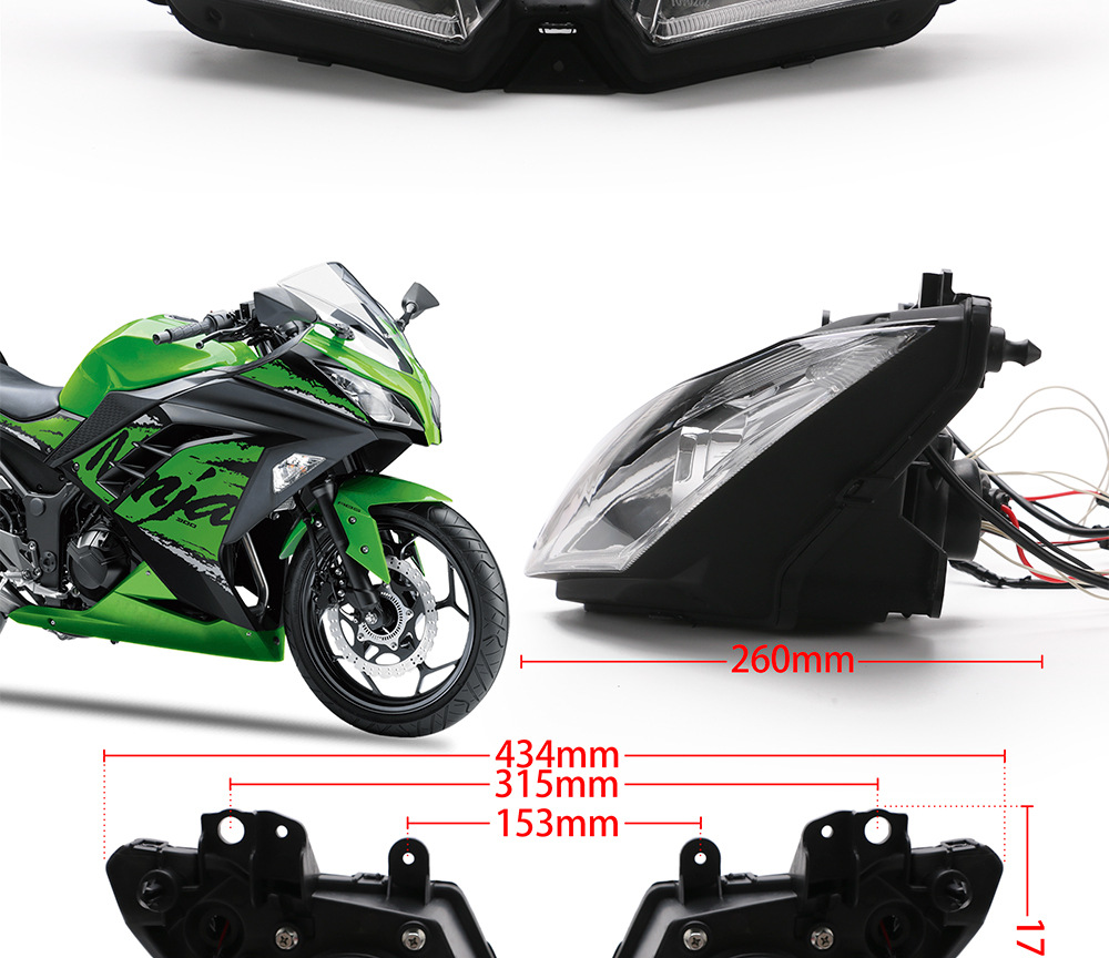 Ai★ページ カワサキNINJA 250 300 ZX6R ZX-6R用エンジェルアイLEDヘッド