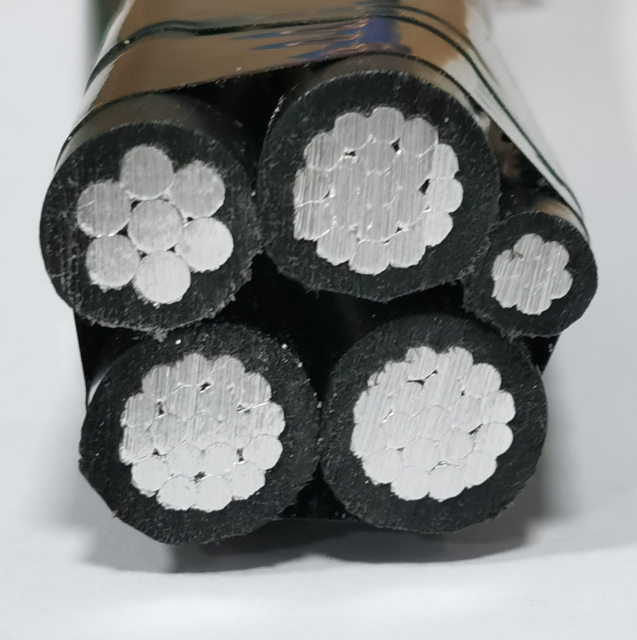 NFC 33-209 Standard 0.6/1kv 3*70+54.6+16 3x70+54.6+16 1x54.6+3x70+1x16 ABC Overhead Twisted Cable