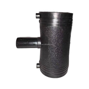 אביזרי אלקטרופיוז'ן שחורים PN16 PE100/80 	 מחבר צינור מפחית DN90x50 90 מ\\\"מ-50 מ\\\"מ 	 אביזרי צנרת HDPE מפלסטיק למערכת אינסטלציה - Product Image 1