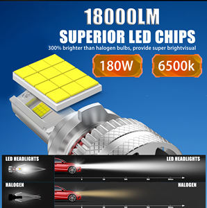 Super brillante bajo <span class=keywords><strong>precio</strong></span> T4 tres tubos de cobre 180W 6500K 18000LM H1 H7 H11 9005 H4 coche controlador externo Led faro para Auto - Product Image 5