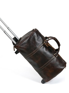 2025 Retro Leather Travel <strong>Bag</strong> Outdoor Cowhide Trolley Luggage <strong>Bag</strong> Oil Leather Portable Luggage <strong>Bag</strong> for Men - Product Image 6