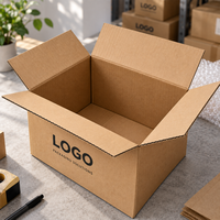 Boîte en carton ondulé avec logo personnalisé, recyclable, pour l'expédition et l'emballage, idéale pour les entreprises de commerce électronique et les présentoirs de supermarchés