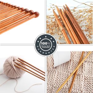 Bamboo Knitting <b>Needles</b> Set Knitting <b>Needle</b> <b>Case</b> Kits for Beginners Wooden Wood - Product Image 5