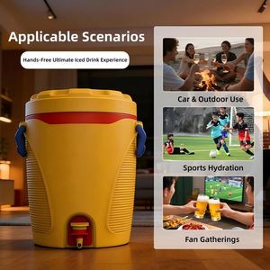 Hot Selling Outdoor Insulated <b>Cooler</b> Bucket Set Multi-Functional Portable <b>Cooler</b>/Warmer for <b>Drinks</b>, Beverages - Product Image 3