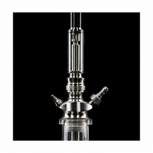 Juego de Cachimba Premium de Acero Inoxidable con Base de Vidrio, Difusor Ajustable, Pipa de Shisha para Salón, Bar, Uso Doméstico, OEM - Product Image 3