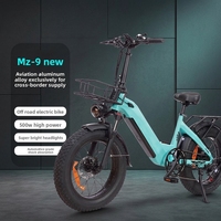 Vélo de montagne électrique transfrontalier pour adultes, cadre en alliage d'aluminium, fourche hydraulique, double suspension, 3 vitesses, 48V