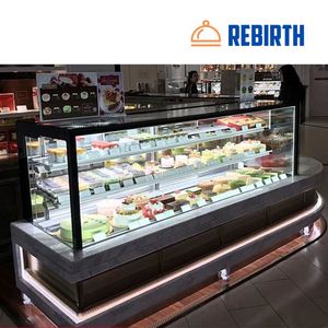 Réfrigérateur-<span class=keywords><strong>congélateur</strong></span> vitrine statique/refroidissement par air Rebirth <span class=keywords><strong>noir</strong></span>/blanc pour présentation de gâteaux, échantillon gratuit de vitrine-<span class=keywords><strong>congélateur</strong></span> pour gâteaux - Product Image 4