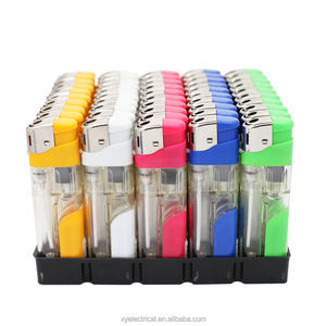 カスタムロゴ入り カラフル燃料ガス プラスチック電子タバコ用ライター LEDライト付き - Product Image 5