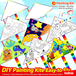 Kit de fabrication de cerfs-volants pour enfants - Peintures sûres et non toxiques, tous les outils inclus, idéal pour les jeux <span class=keywords><strong>en</strong></span> plein air et le développement des compétences - Product Image 5
