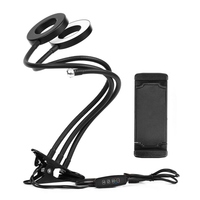 Andoer 3.5 pouces Clip-On Mini USB Ring Light Fill-in Lamp Dual 3 Modes d'éclairage Dimmable Flexible Arms Design Ring Light