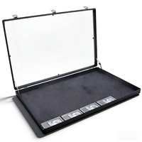 Grande vitrine de présentation de cartes de collection de 36 pouces avec plateau plat en verre acrylique transparent, cadre en aluminium robuste, étui de protection pour cartes gradées OEM