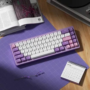 New Arrival 66 Key Backlit Aluminum Mechanical Keyboard USB Wired 65 Percent Hot Swap RGB Wired Gaming Mechanical Keyboard