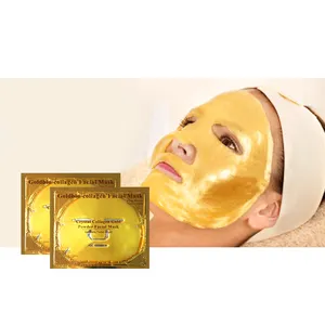Private label maschera per il viso che riduce le rughe gel di collagene co2 idratante profondo face lift foglio di maschera in gel d'oro