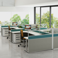 Poste de travail modulaire en forme de cube, poste de travail de bureau à 120 degrés, PC pour 2, 4 ou 6 personnes, mobilier de bureau