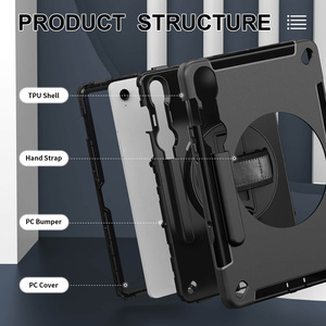 TPU + PC 360 Rotación a prueba <span class=keywords><strong>de</strong></span> golpes Heavy Duty Rugged Pen Slot <span class=keywords><strong>Tablet</strong></span> Case para <span class=keywords><strong>Samsung</strong></span> Galaxy Tab S10 Lite 10,9 pulgadas Case - Product Image 4