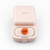 Pièces de coque pour machine à sandwich et gaufrier, en plastique ABS rose, moulées par injection, personnalisées OEM