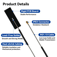 Antena WiFi Interna de Doble Banda 2.4G 5.8G, Antena PCB de Alta Ganancia 3dBi con Conector U.FL para Router Inalámbrico y Módulo IoT