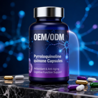PQQ-Nahrungsergänzungsmittel zur Unterstützung der Mitochondrien, Pyrrolochinolinchinon-Dinatriumsalz, pflanzliche Basis, kundenspezifischer Nahrungsergänzungsmittelhersteller