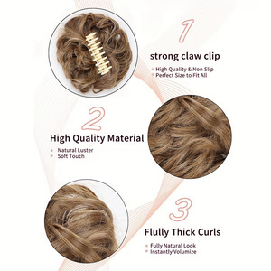 <span class=keywords><strong>Chignon</strong></span> synthétique désordonné et volumineux avec pince à cheveux, en fibre haute température, pour femmes, usage quotidien, <span class=keywords><strong>mariage</strong></span> et fête - Product Image 5