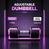 Haltère réglable multi-poids 1-11 kg, sélection de poids par étapes, haltère de fitness à domicile, logo personnalisé disponible pour les fournisseurs de matériel de sport