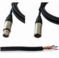 Câble de microphone XLR mâle-femelle OEM RH-X078 en tweed avec blindage spiralé, gaine en PVC et conducteur en cuivre sans oxygène