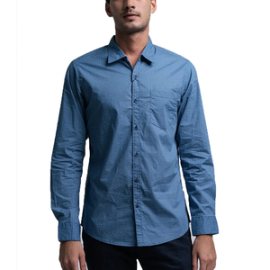เสื้อเชิ้ตผู้ชายสำหรับธุรกิจ ผลิตจากผ้าฝ้ายผสมคุณภาพพรีเมียม ทรงเข้ารูป คอปกแหลม เหมาะสำหรับสภาพแวดล้อมสำนักงานและสถานที่ทำงาน - Product Image 3
