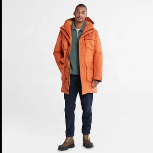 เสื้อแจ็คเก็ตพัฟเฟอร์ผ้าแคนวาสคุณภาพสูงสำหรับผู้ชายปี 2023 คอตั้ง ใส่ได้ในฤดูหนาว มีซิปและกระเป๋า ระบายอากาศได้ดี ให้ความอบอุ่น - Product Image 2