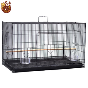 Güçlü demir üreme kafesi küçük papağan kafesi kare kuş kafesi mavi taşınabilir açık kapalı evcil hayvan taşıyıcı kolu ile - Product Image 5