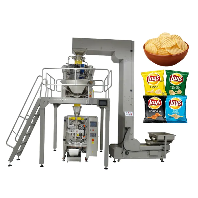 Otomatik mısır gevreği patates muz cips Nachos fındık paketleme makinesi