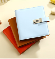 Nouveau cuir PU économie d'argent livre stockage Clip cahier banque reliure à feuilles mobiles cahier de dépôt avec boucle magnétique mot de passe