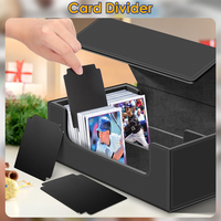 Boîte à cartes personnalisable en cuir et PU KXM pour cartes Commander et TCG avec fermeture à clé