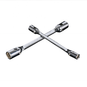 Clé à douille double extrémité en L de 8-23 mm, type tuyau, en acier au carbone, conception à trou traversant, pour trous profonds et retrait de boulons longs - Product Image 2