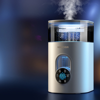 Humidificateur ultrasonique intelligent de bureau 6L avec brume fraîche et chaude et 7 lumières colorées pour la maison et le bureau