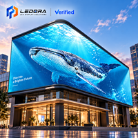Panel Layar LED Luar Ruangan P5 5mm 8640x2880mm IP66 Tahan Air 6500cd untuk Instalasi Tetap di Gedung Komersial untuk Periklanan Digital