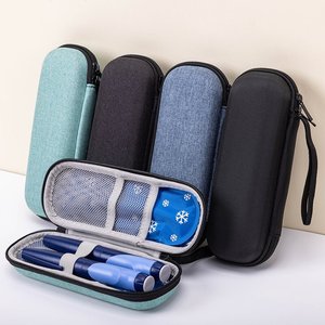 Estuche <span class=keywords><strong>de</strong></span> <span class=keywords><strong>Viaje</strong></span> para Insulina, <span class=keywords><strong>de</strong></span> Nailon Rígido EVA, para Diabéticos, con Paquete <span class=keywords><strong>de</strong></span> Gel Opcional y Soporte para Viales, 20*7*5CM - Product Image 3