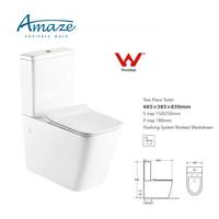 Cvnc — bol de salle de bain en céramique, blanc, lavage des toilettes, deux pièces, filigrane
