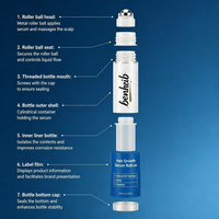 Sérum roll-on pour la croissance des cheveux Benheib avec logo personnalisé OEM, sérum capillaire naturel et biologique à la rosemaine, huile anti-chute et repousse des cheveux