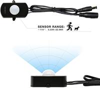 Sensor Gerak 12v Detektor Gerak Otomatis Sensor Inframerah PIR 12V 180 Derajat Berputar Saklar Lampu Timer Luar Ruangan