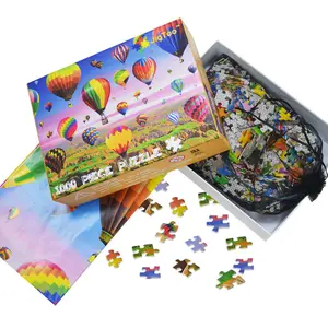 Kustom grosir Puzzle 100 500 1000 buah anjing teka-teki permainan dewasa Jigsaws Puzzle untuk dewasa kertas perdagangan jaminan uniseks